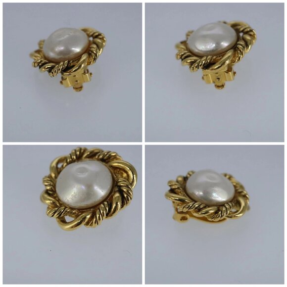 CHANEL Earring metal Gold CC Auth bs20026 - Picture 15 of 15